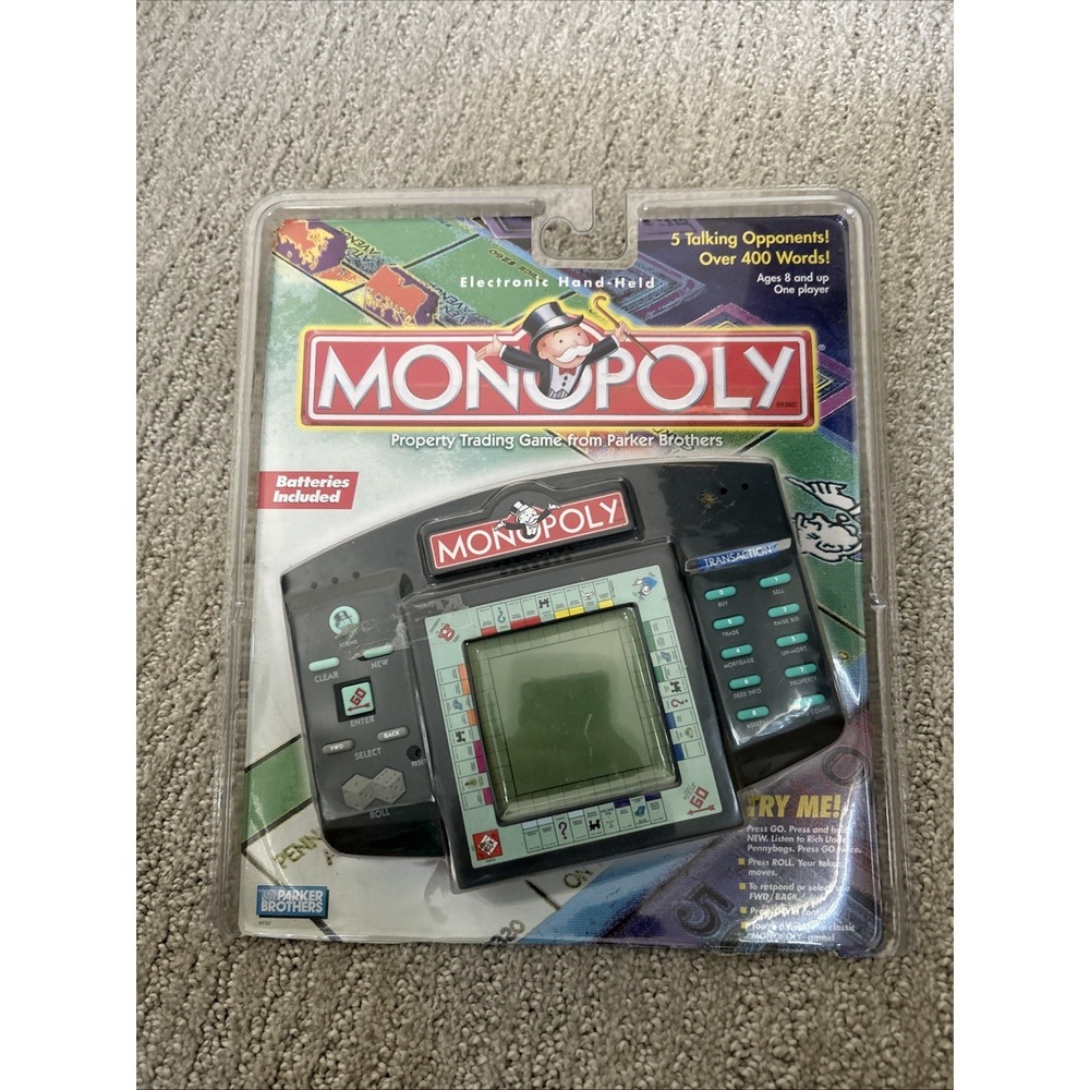 Vintage Monopoly Electronic Handheld Game New NOS Parker Brothers RARE- TESTED